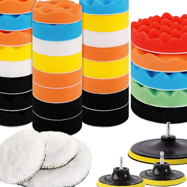 Car Polishing Sponge Pads Kit Foam Pad Buffer For Auto & Motorcycle Scratch Removal 5 Pcs