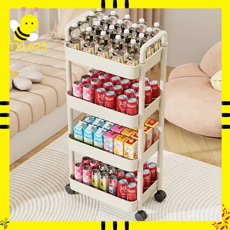 3 5 Layer Rolling Storage Trolley Cart With Wheels Organizer 3layer black