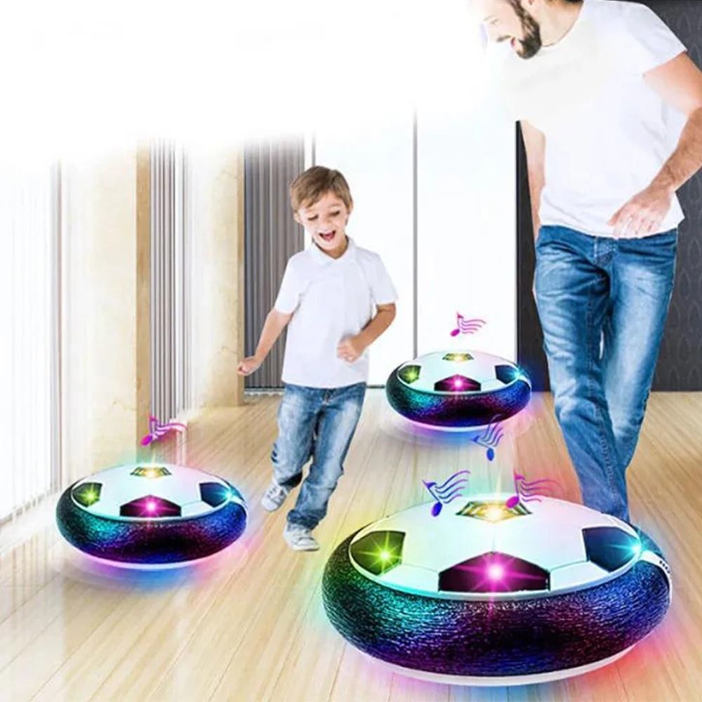 LED Hover Soccer Ball Indoor Toy With Music Floating Soccer Ball For Kids football Goal
