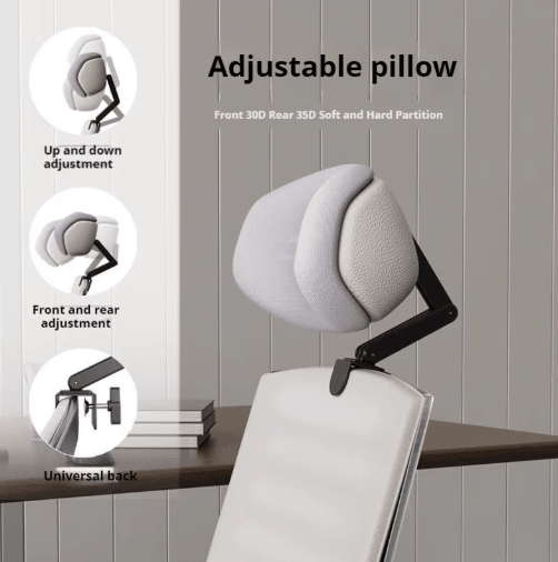 ErgoComfort Adjustable Chair Headrest Universal Office Chair Head Pillow For Neck Support normal Style