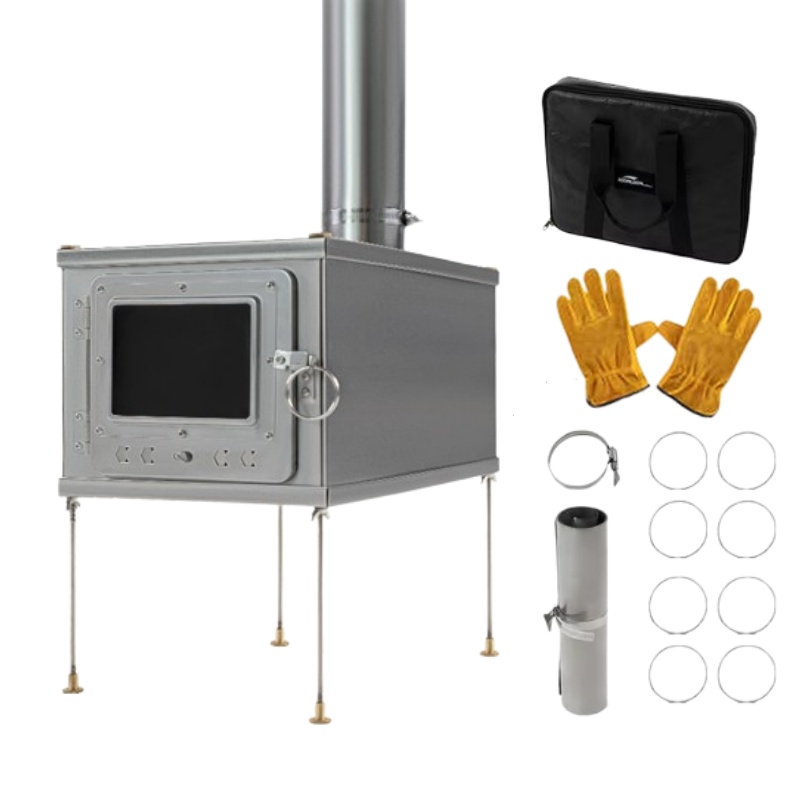 Foldable Titanium Alloy Tent Stove Lightweight & Durable For Outdoor Camping, Charcoal Wood Burning Stove Foldable Titanium Alloy Tent Stove Lightweight & Durable For Outdoor Camping, Charcoal Wood Burning Stove