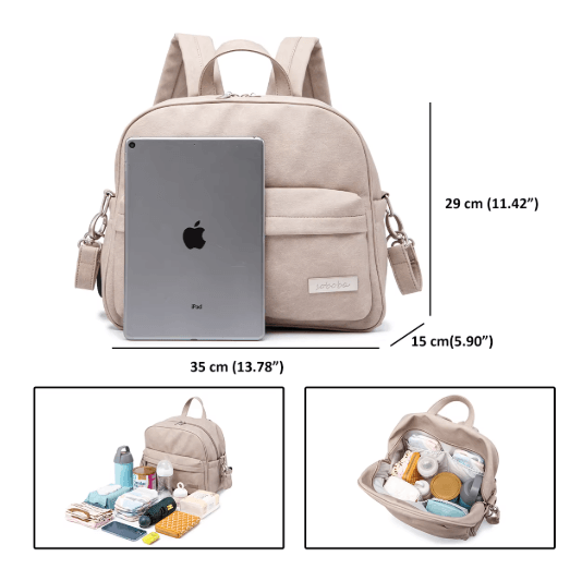 Lightweight Waterproof Diaper Backpack Multi Pocket Diaper Bag Backpack For Easy Baby Travel black