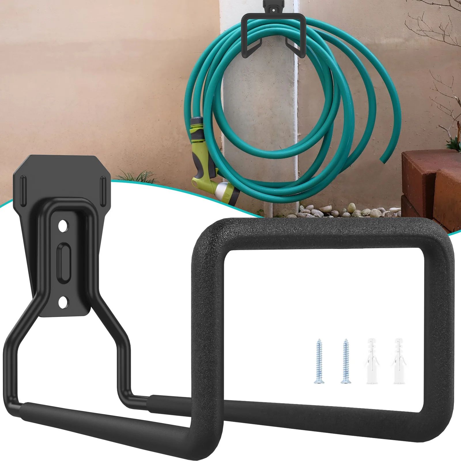 Metal Garden Hose Holder Wall Mounted Heavy Duty Hose Hanger Metal Garden Hose Holder Wall Mounted Heavy Duty Hose Hanger