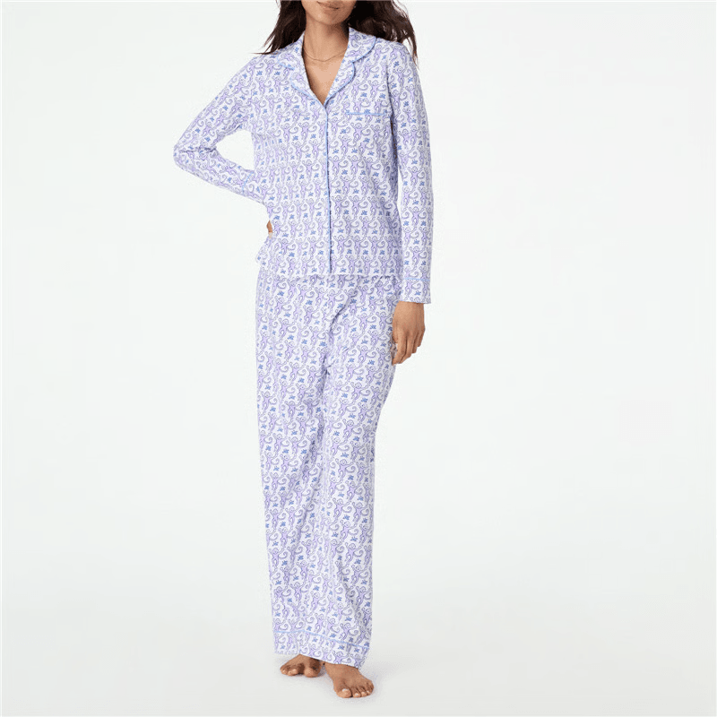 Roller Rabbit Monkey Pajamas Set, Cozy Women's PJs For Relaxation & Sleep multi l