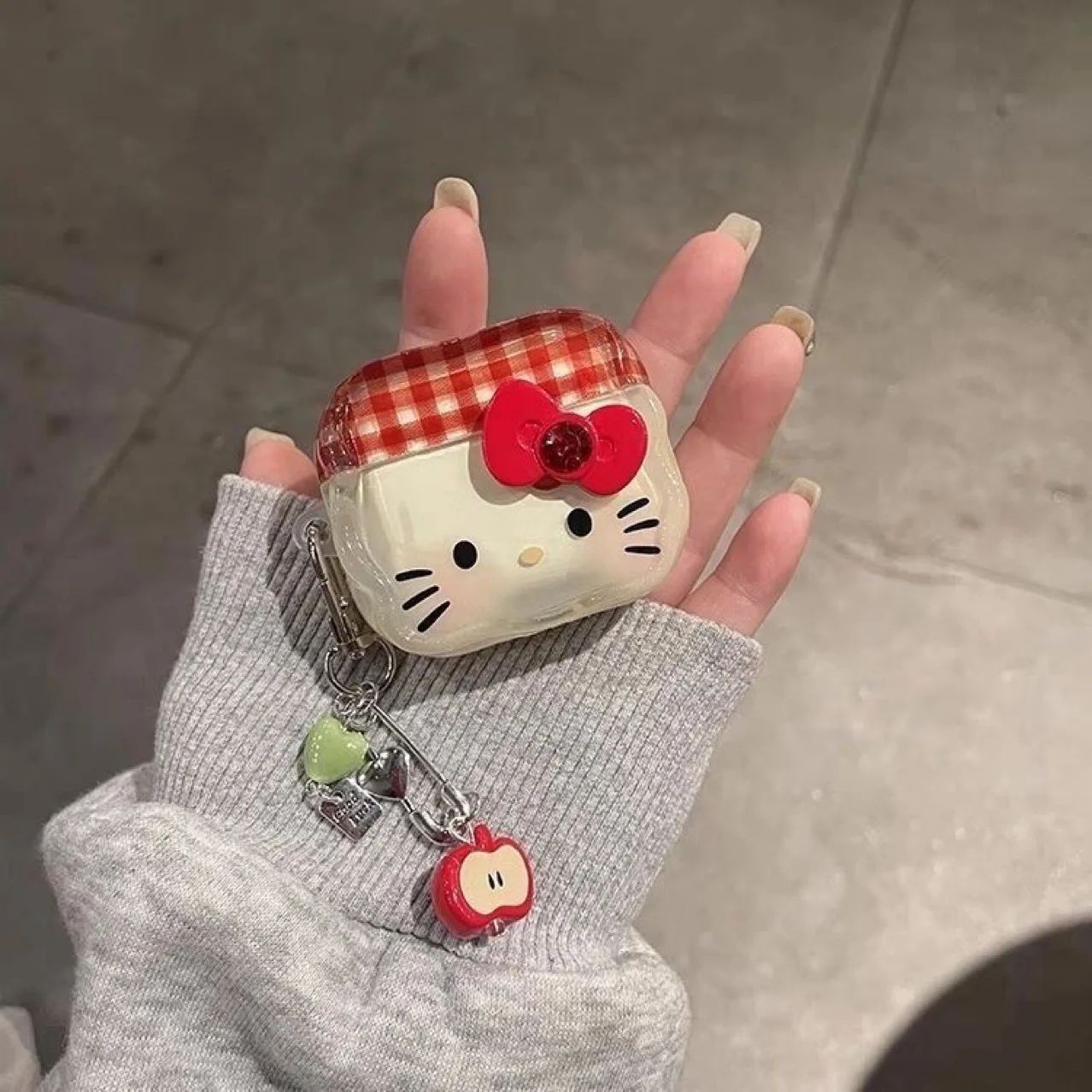 Hello Kitty AirPods Case With Keychain Cute Kawaii Protective Cover For AirPods Pro & AirPods 14 for Airpods Pro Pro2