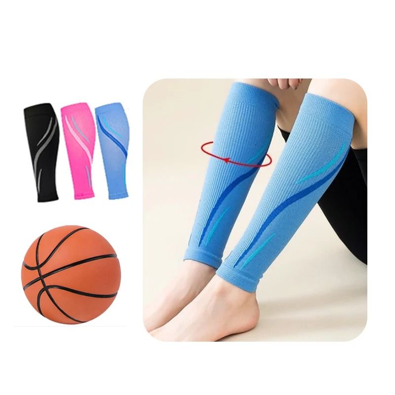 Professional Medical Grade Calf Compression Sleeves (Pair) blue xl
