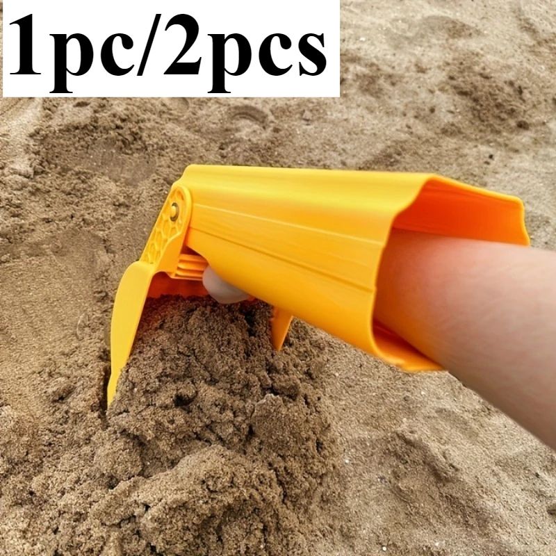 Heavy Duty Sand & Snow Shovel Bright Orange Beach Digging Tool For Kids & Adults 2 Pcs
