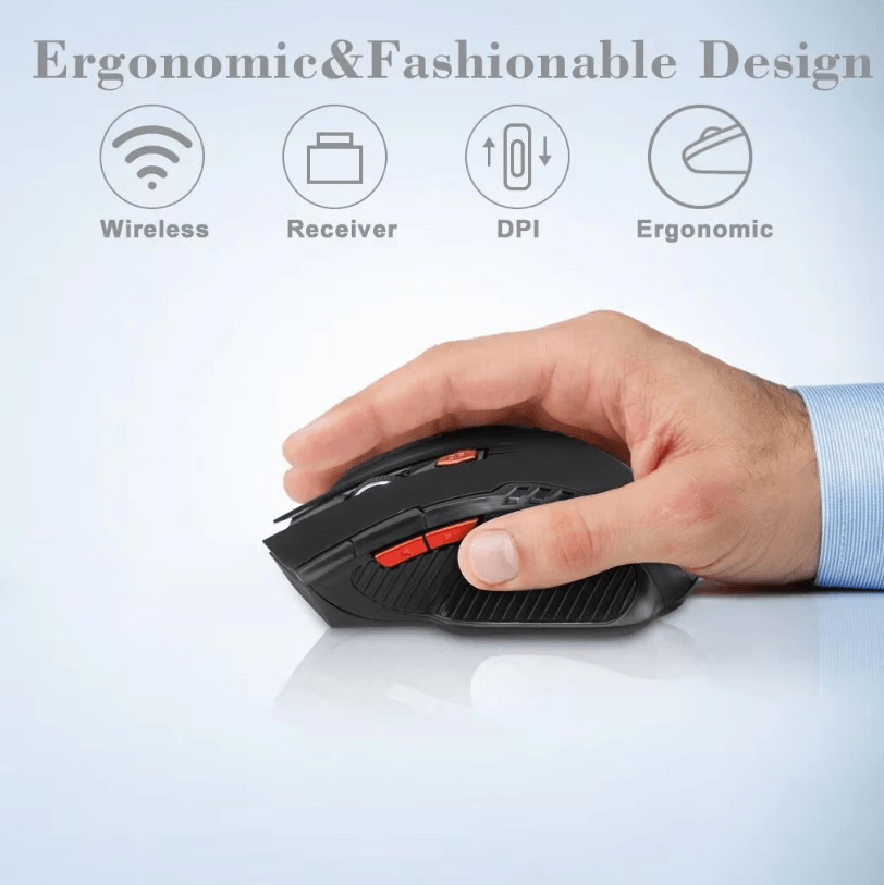 2.4G Wireless Gaming Mouse 1600 DPI Optical 6 Button USB Receiver Mouse For PC & Laptop 2.4G Wireless Gaming Mouse 1600 DPI Optical 6 Button USB Receiver Mouse For PC & Laptop