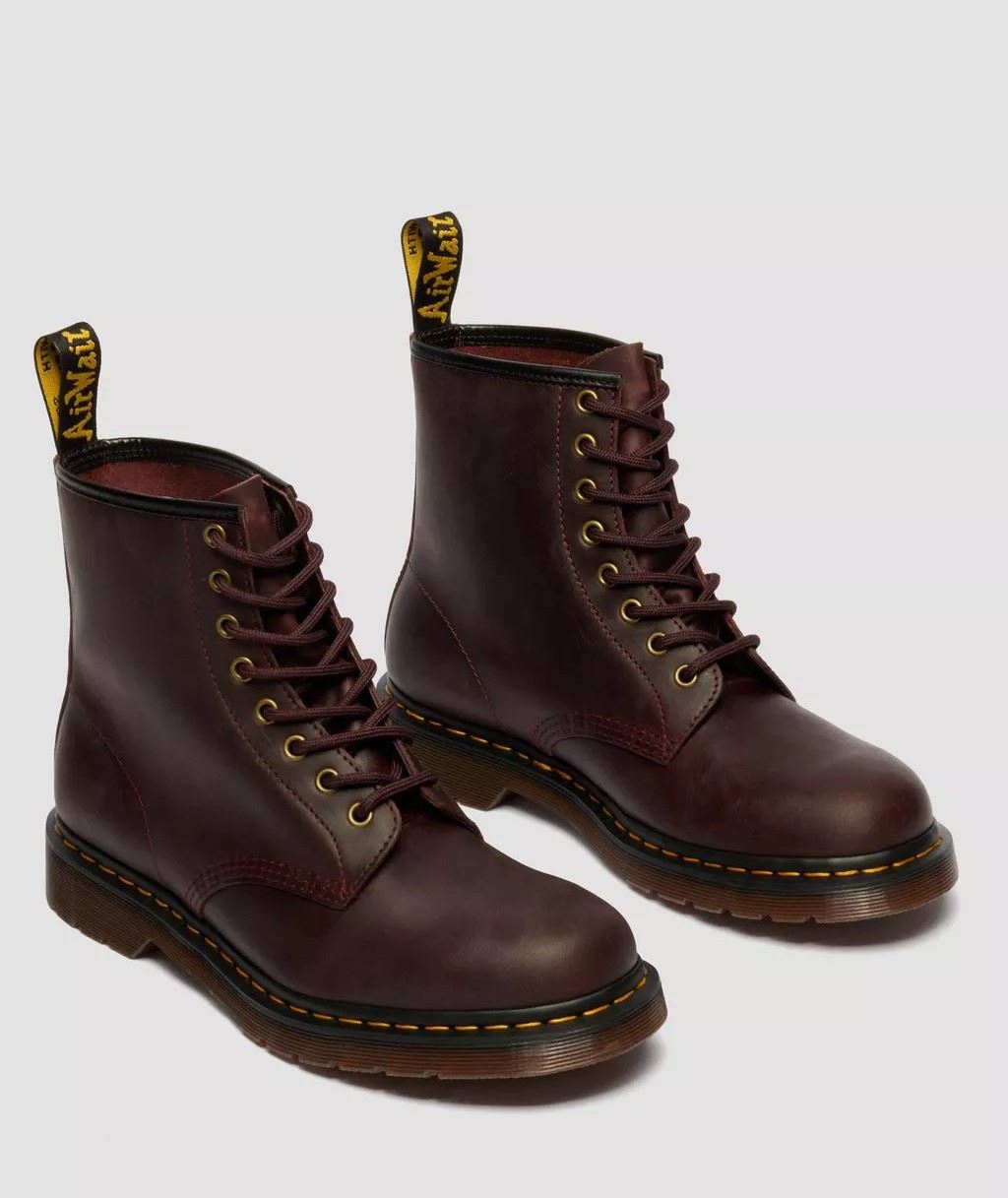 Dr. Martens 1460 Crazy Horse Leder Kirsche Rote Stiefel