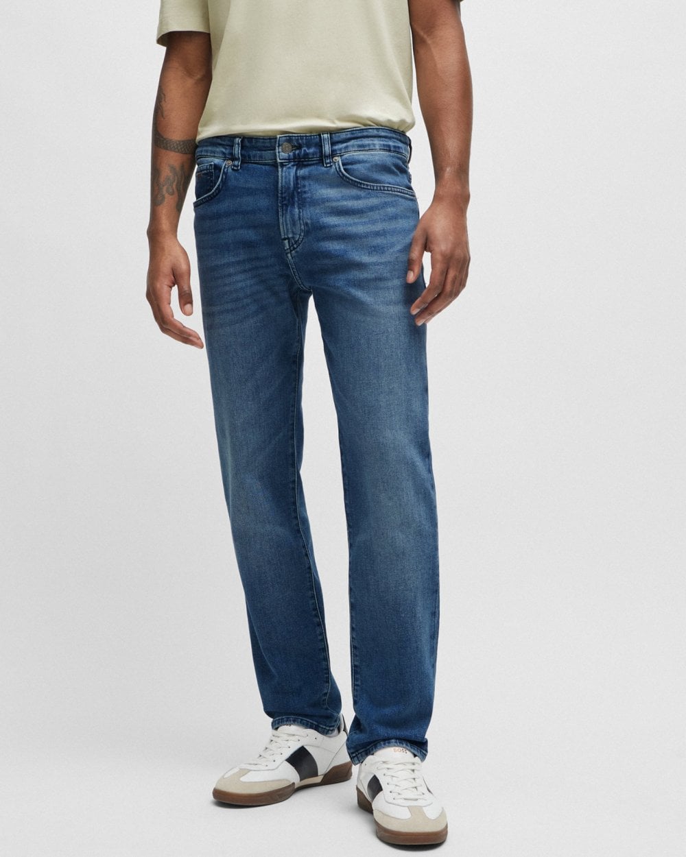 BOSS Orange Re.Maine BC-C Regular Fit Jeans in Mittlerem Blau Komfort-Stretch-Denim NOS