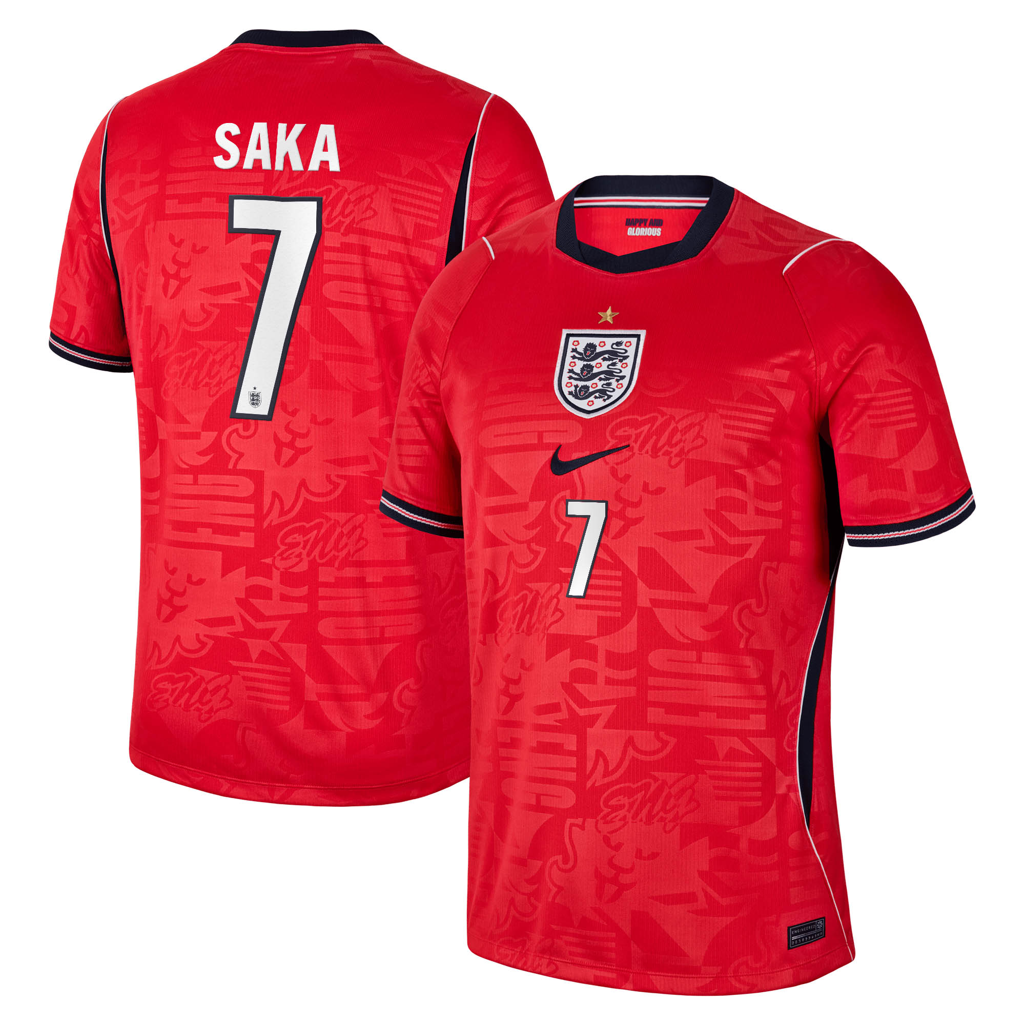 "England Nike Stadium Auswärtstrikot 2026 mit Aufdruck Saka 7" Image