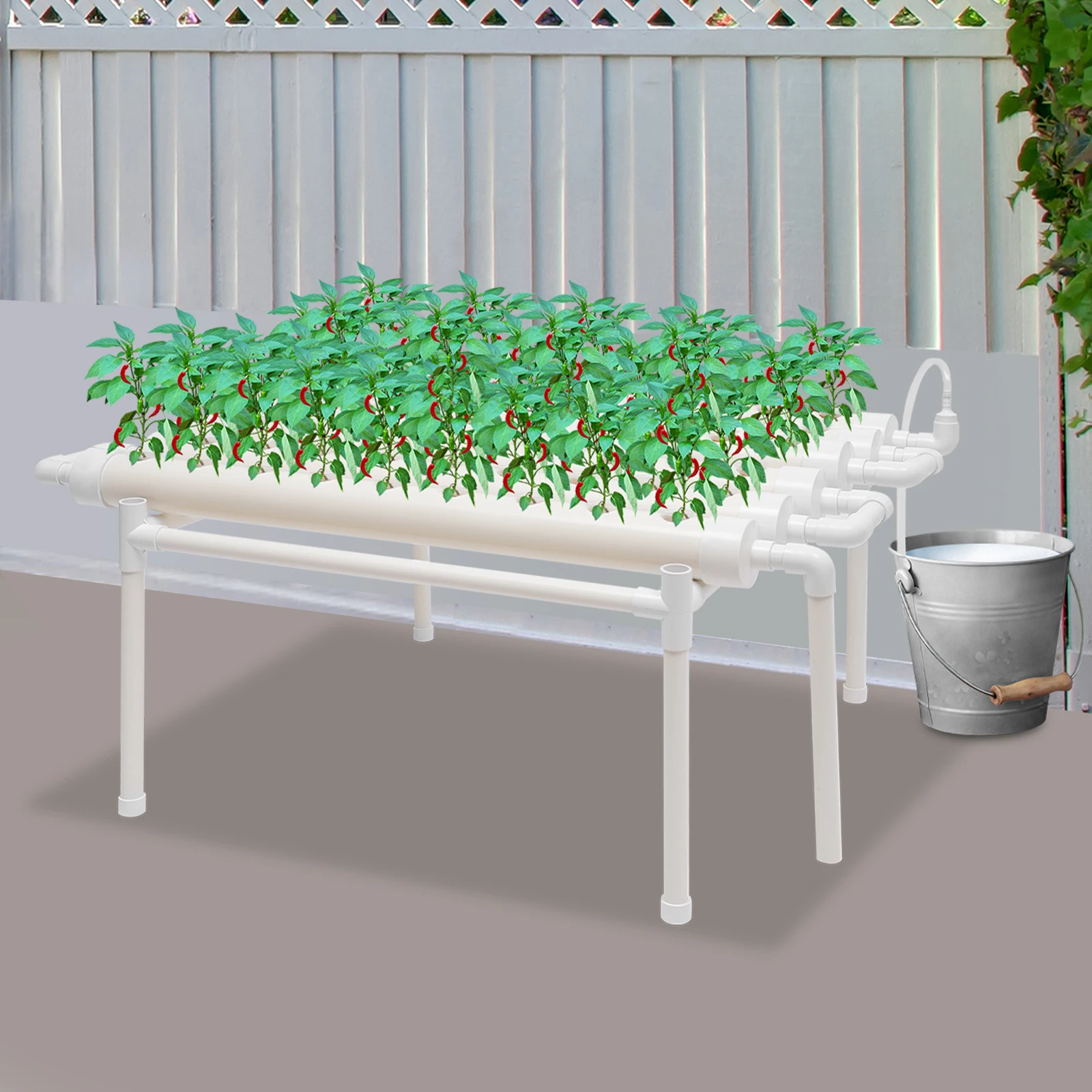 40,15 x 24,4 x 13,77 Zoll Installierbar Weiß Interne Circulation Hydrokultur-Anbau-Kit für Kräuter Salat Sellerie Rüben Paprika Image