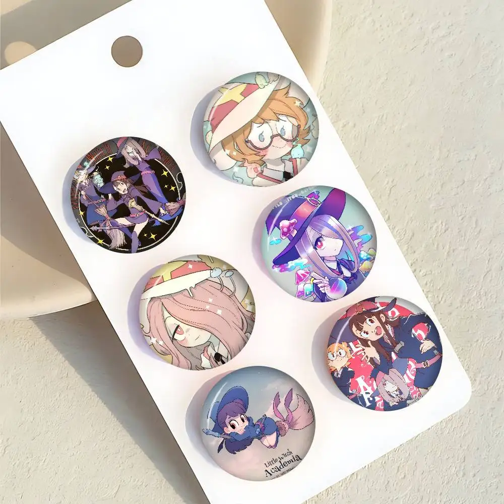 Kreative Weiche Anstecknadeln aus Weißblech mit Tiermotiven, Broschen für Revers und Rucksäcke, Anime Little Witch Academia Image