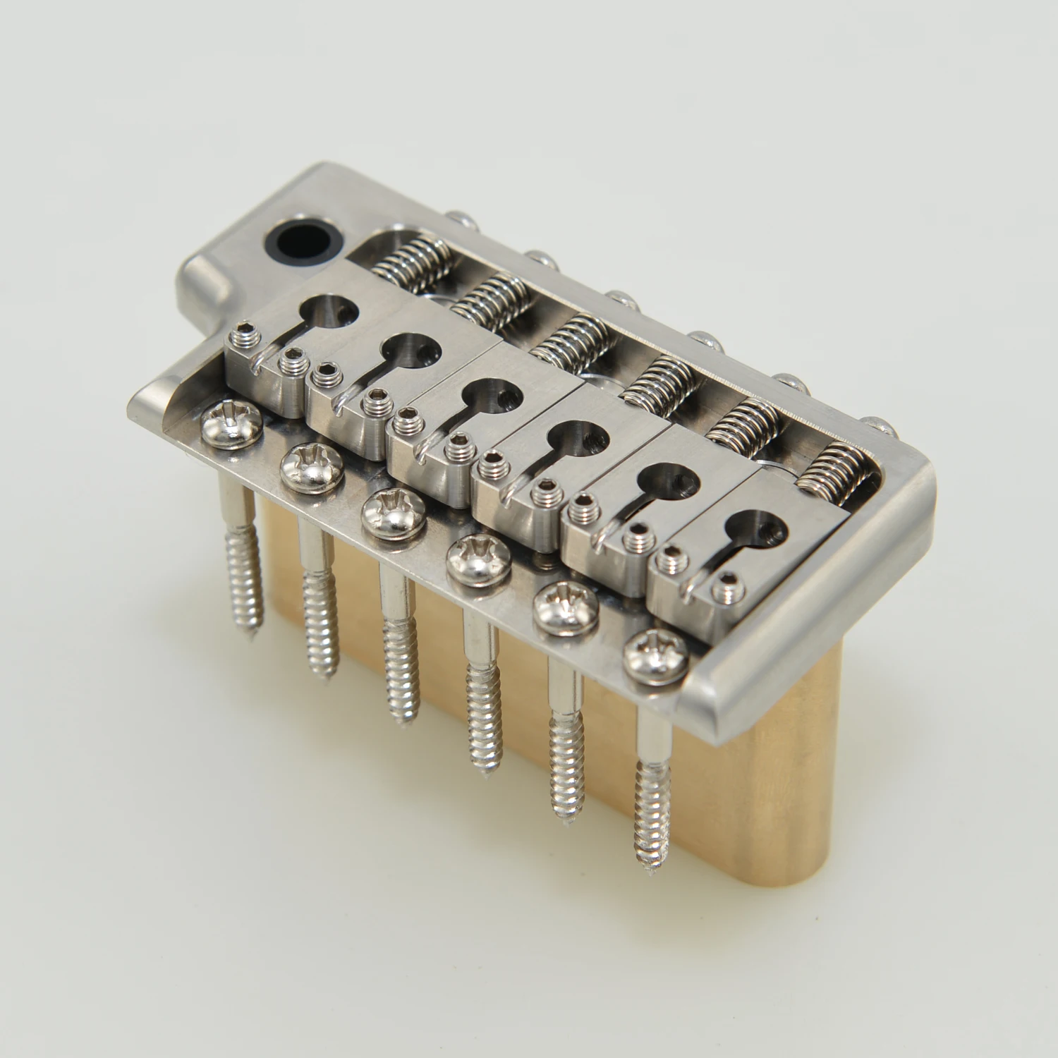 CNC-gefräste 52,5 mm Edelstahl-Gitarren-Tremolo-Brücke mit 6 Schrauben für E-Gitarre im PRS-Messerkante ST-Stil Image