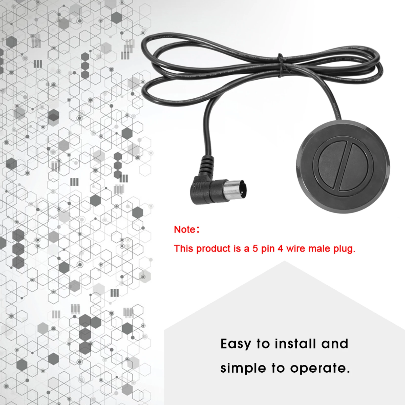 Elektrischer Relaxsessel mit 2-Tasten-Rundbedienung, Schiebe-Lift-Stuhl-Handsteuerung, Kabelgebundener Handcontroller mit Rundtasten Image