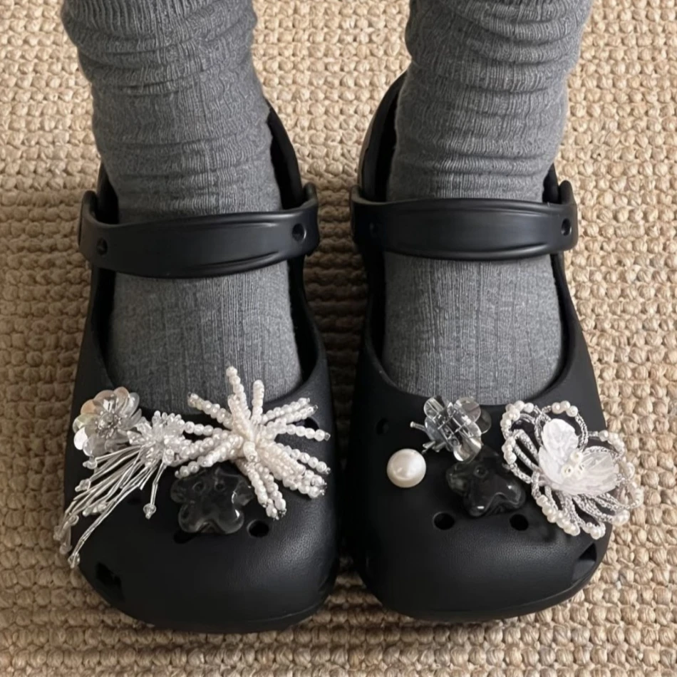 Original Schuh-Charms-Set für Damen, Retro-Ballettschuhe, Corc-Charms-Pack, modische, fließende Ballettschuh-Dekorationen, DIY-Schuh-Accessoires