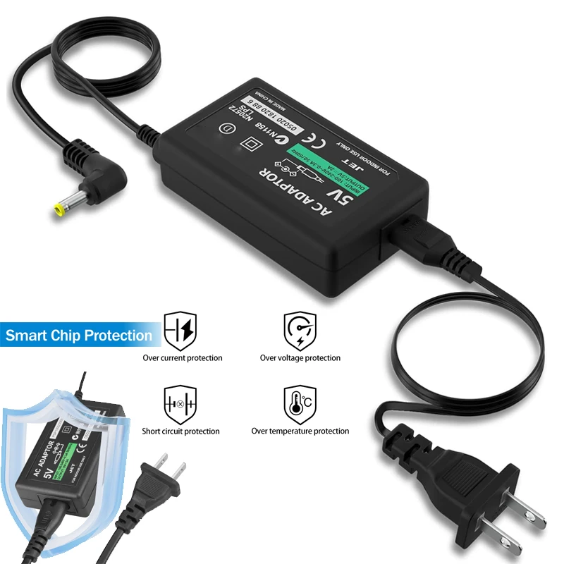 AC-Adapter 5V für PSP 1000 2000 3000 Serie Spielkonsole, kompatibel mit PSP-Ladegerät, Netzkabel für Sony PSP Zubehör Image