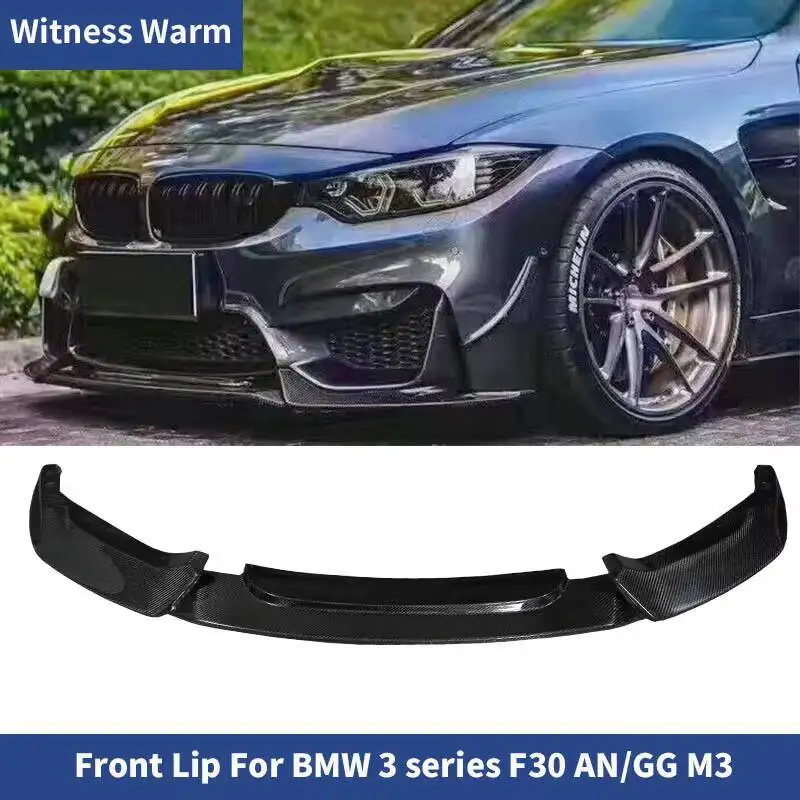 F30 An M3 Fibra di carbonio Labbro anteriore Splitter Car Styling per Bmw Serie 3 F30 M3 320i 328i 335i Pala anteriore 2012-2018