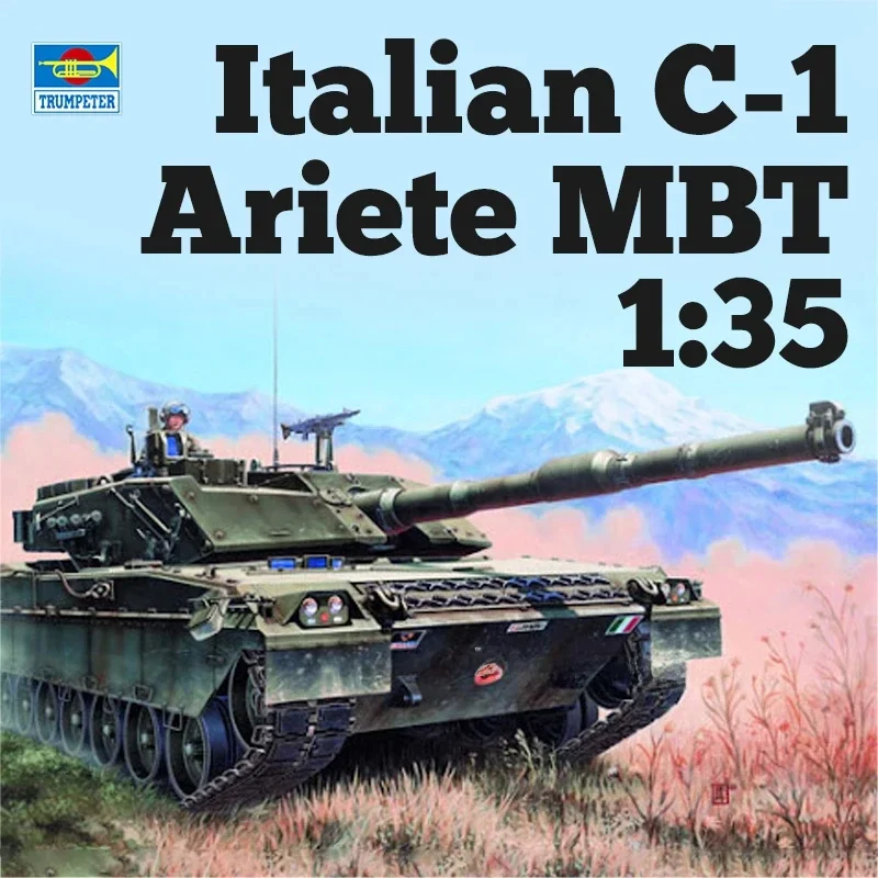 Trumpeter Kit scala modello carro armato assemblato in plastica 00332 Carro armato da battaglia principale italiano C1 Ariete scala 1/35