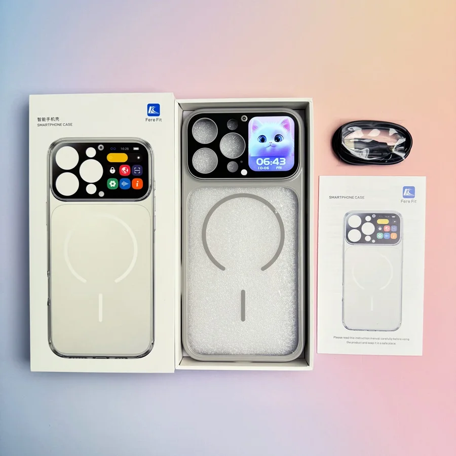 Smartphone-Hülle für iPhone 16 Pro Max mit Smart Window Touchscreen, Smartphone-Hüllen, Smartphone-Case für Apple I16 Pro Max