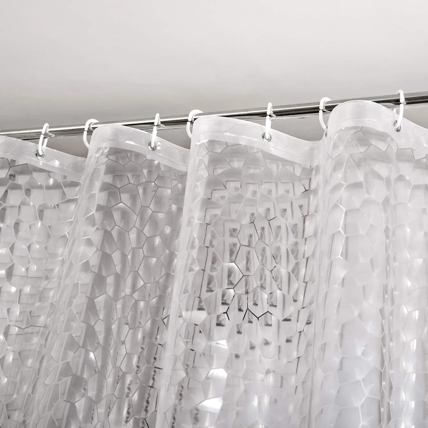 Rideau de douche élégant en cube d'eau 3D avec aimants au bas, rideau de salle de bain transparent pour baignoire, cloisons de bain, décoration de salle de bain