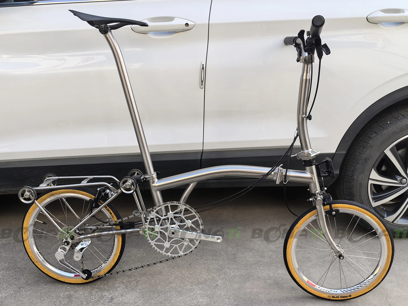 Aluminium-Legierungsfelge Titan-Legierung Dreifach Faltbares Fahrrad 16 Zoll, P-Linie, 7-Gang-Schaltung Image