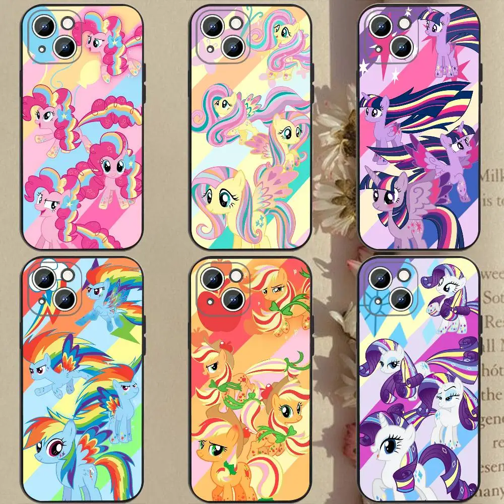 1 Stück M-My Little Pony Cartoon Handyhülle Magnetische Silikon-Softcase für iPhone 17 16 15 14 13 12 11 Plus Pro Max Air