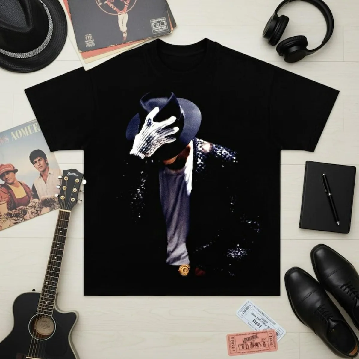 Michael Jackson V4 Shirt Vintage 90er Jahre Grafik-T-Shirt Hip Hop Streetwear Unisex T-Shirt für Männer Frauen Fan Geschenk Casual Top