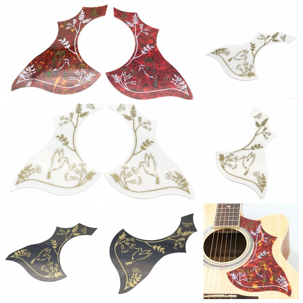 Links- und Rechtshänder-Schlagbrett für Folk-Akustikgitarre, 40 Zoll, 41 Zoll, Kolibri-Blume, dekoratives Muster, kratzfeste Platte Image