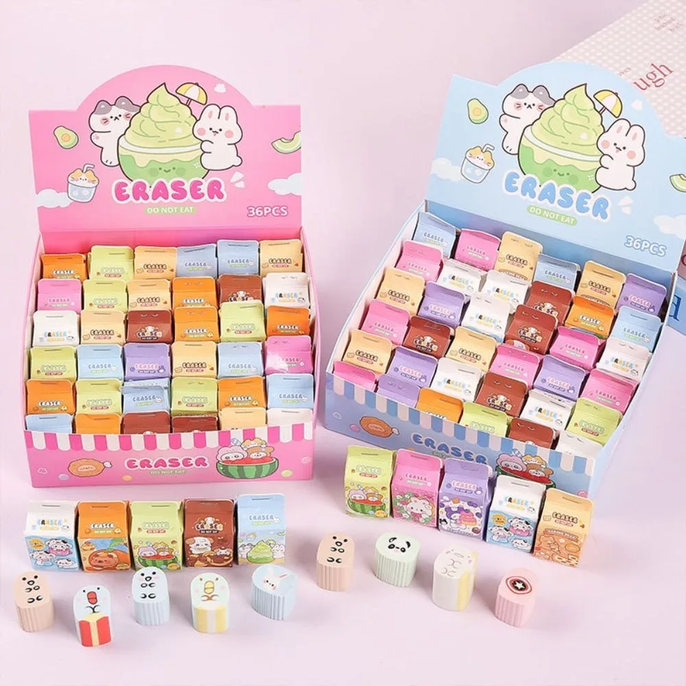 Cartoon ohne Spuren zu hinterlassen, Milchbox, Radiergummi, Korrektur, Schreibwaren, Lernpreis, Bleistift-Radiergummi, Gummi-Radiergummi, Schule, Büro