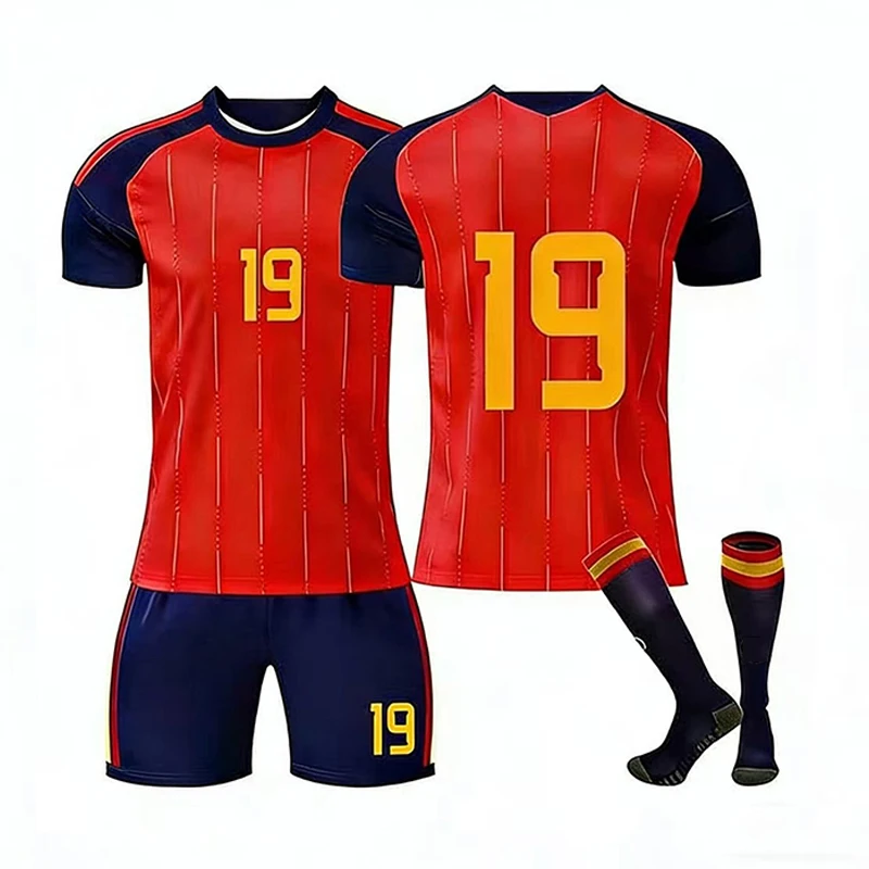 2026 Spanien Fußballtrikot Individuelles Kit | Schnelltrocknend Atmungsaktiv | Personalisierter Druck