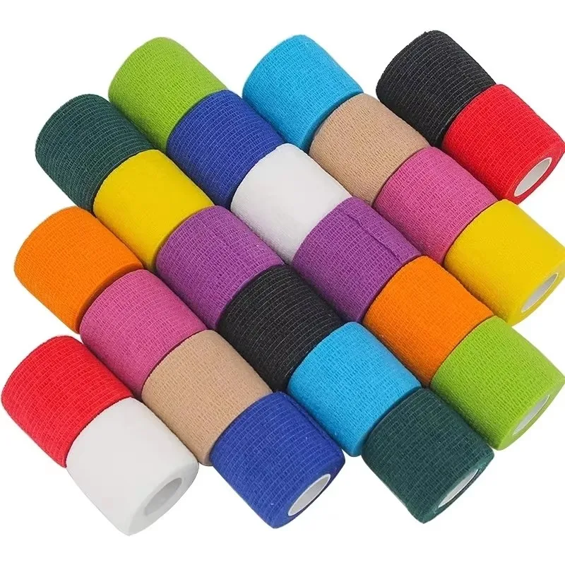 1 Stück elastischer, selbstklebender Sportband-Verband, 2,5/5/7,5/10 cm, Vliesstoff, universell passend für Sport-Fußstütze, Gelenkschutz Image