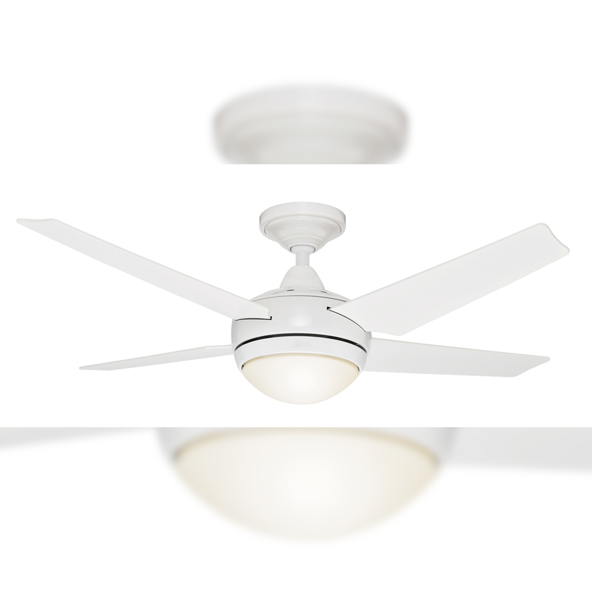 Hunter Deckenventilator Sonic Weiß mit Licht & Fernbedienung 132 Image