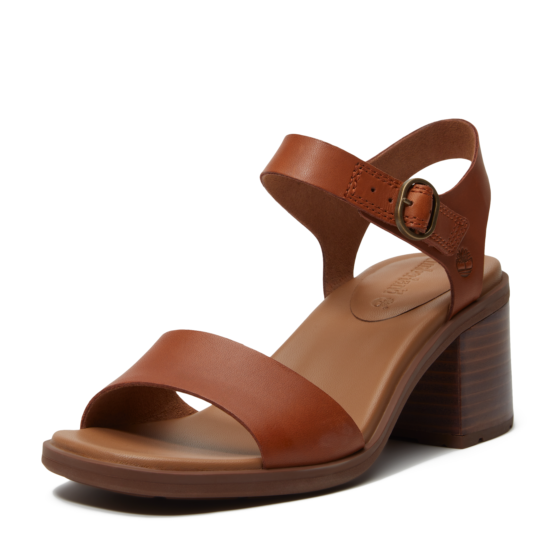 Sandale TIMBERLAND "BELLEVAUX BACKSTRAP SANDAL", Damen, Gr. 41, md brn f grain, Leder, Schuhe Sandale, aus Timberland Premium Leder