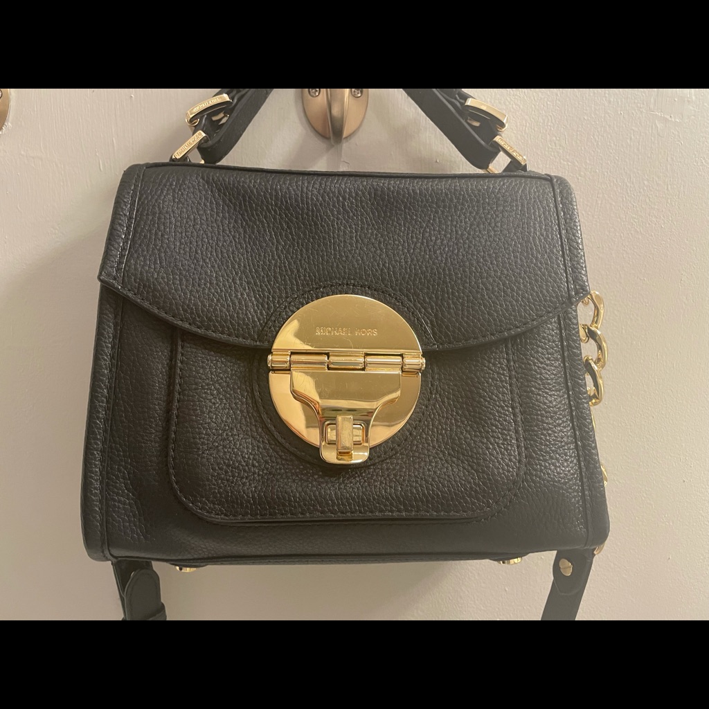 Michael Kors Bags | Black Mk Bag | Color: Black/Gold | Size: Os