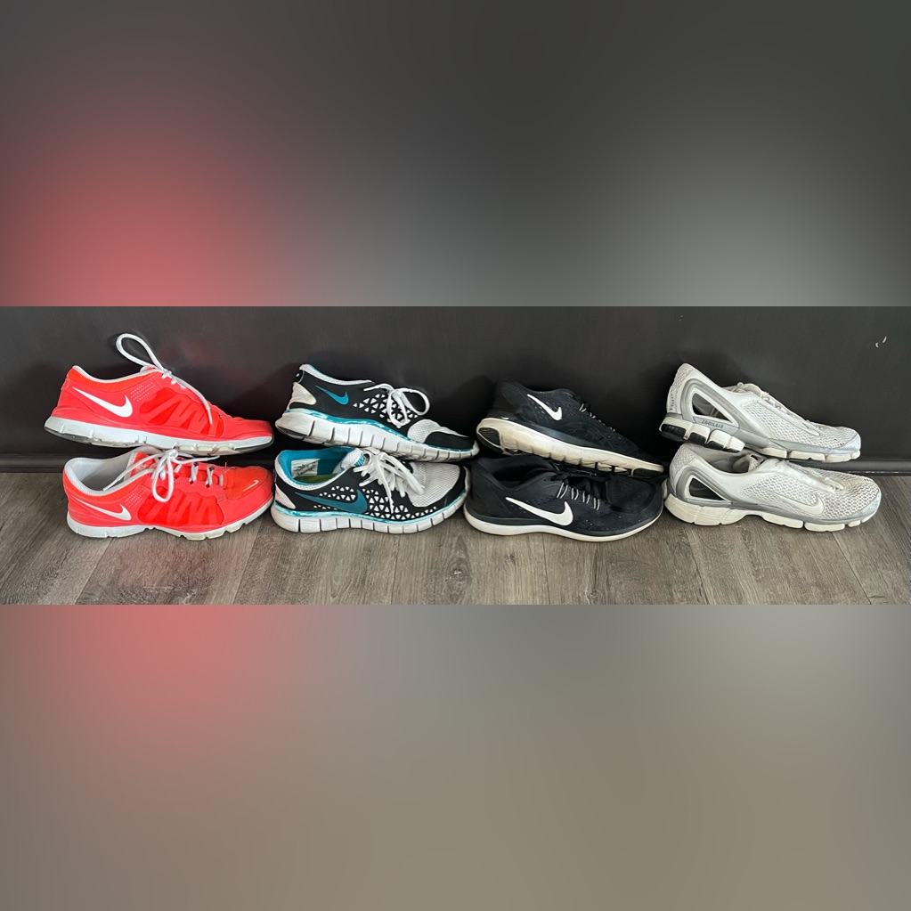 Nike Shoes | Four Pairs Of Nike Tennis Shoes Size 7 1/2 And 8. $28 Each Or $90 For All! | Color: Black/White | Size: Various