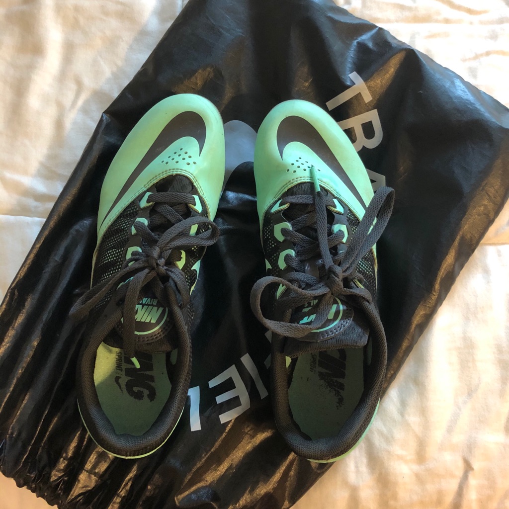 Nike Shoes | Turquoise Nike Track Spikes With Black Nike Bag | Color: Black/Blue | Size: 7.5
