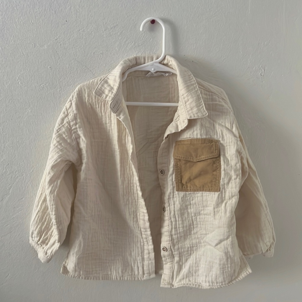 Zara Shirts & Tops | Kids Zara Shirt | Color: Cream | Size: 4tg