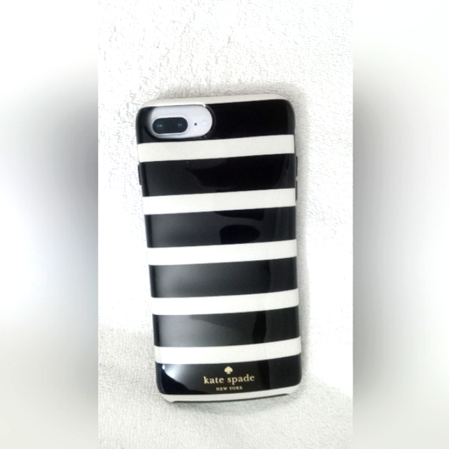 Kate Spade Cell Phones & Accessories | Kate Spade Black And White Striped Phone Case - Nwc | Color: Black/White | Size: 3" 6"
