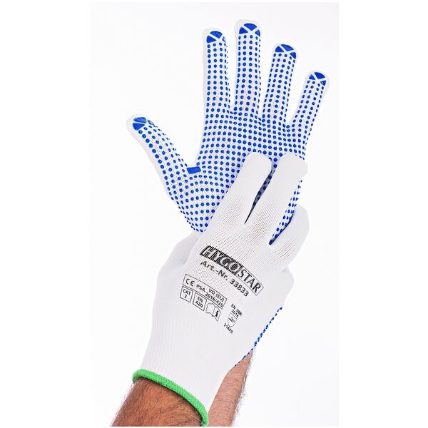 HYGO STAR Arbeitshandschuhe »Structa« Größe 9 1 Pack = 12 Paar weiß