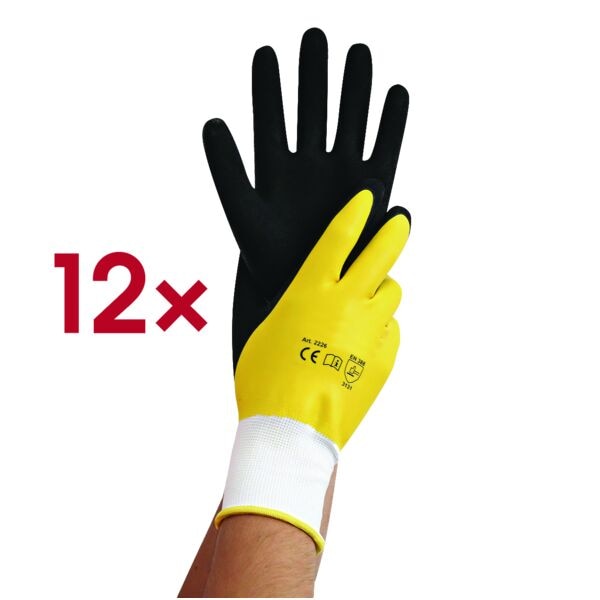 HYGO STAR Arbeitshandschuhe »Wet Protect« Größe 9 12 Paar schwarz