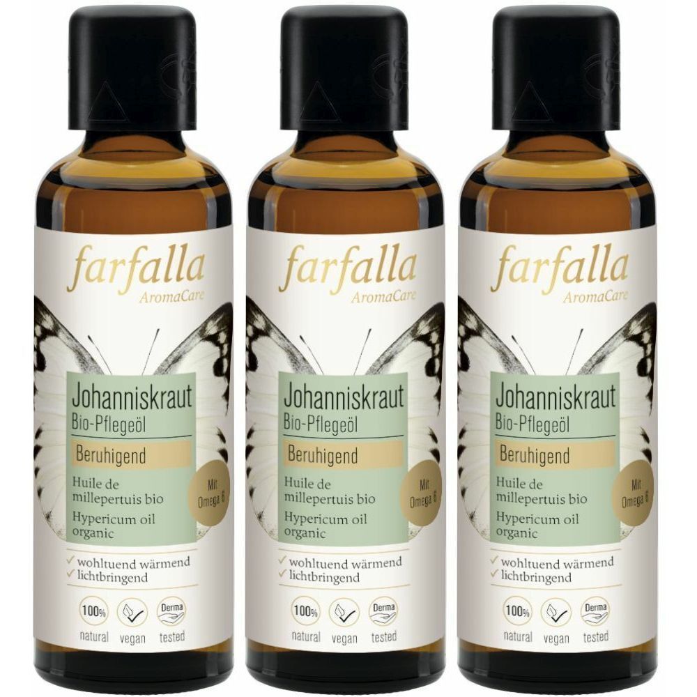 Farfalla Bio-Pflegeöl Johanniskraut 75 ml x3 3x75 Öl