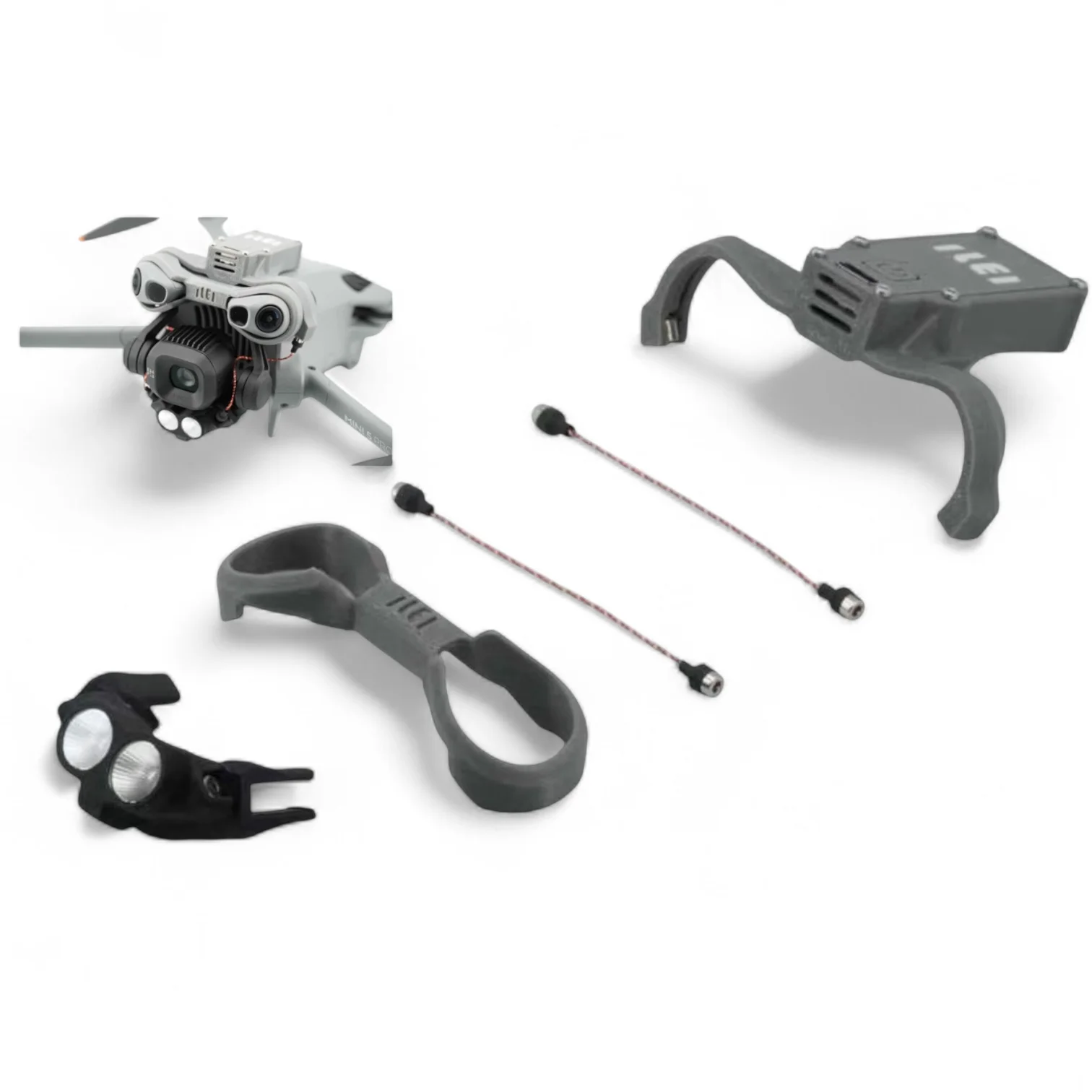 DJI Mini 5 Nachtflug-Lichtzubehör, Dual-Lampen Gimbal-Follow LED-Scheinwerfer, 700-1000LM (Manuell Steuerbare Version) Image