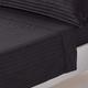 HOMESCAPES Black Pure Egyptian Cotton Flat Sheet King 330 TC 500 Thread Count Equivalent Satin Stripe Bed Sheet