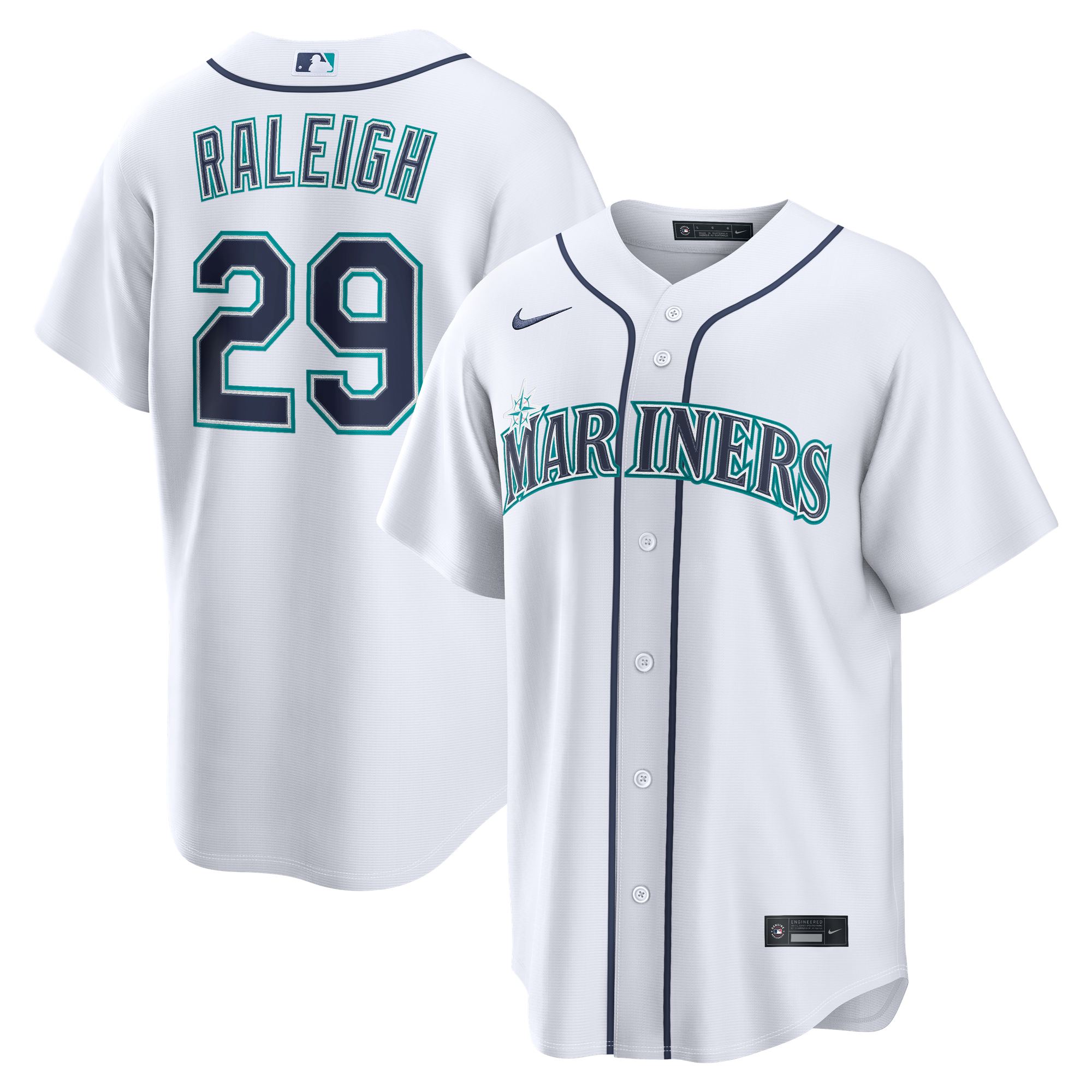 Seattle Mariners Nike Replica Heimtrikot - Weiß - Cal Raleigh - Herren