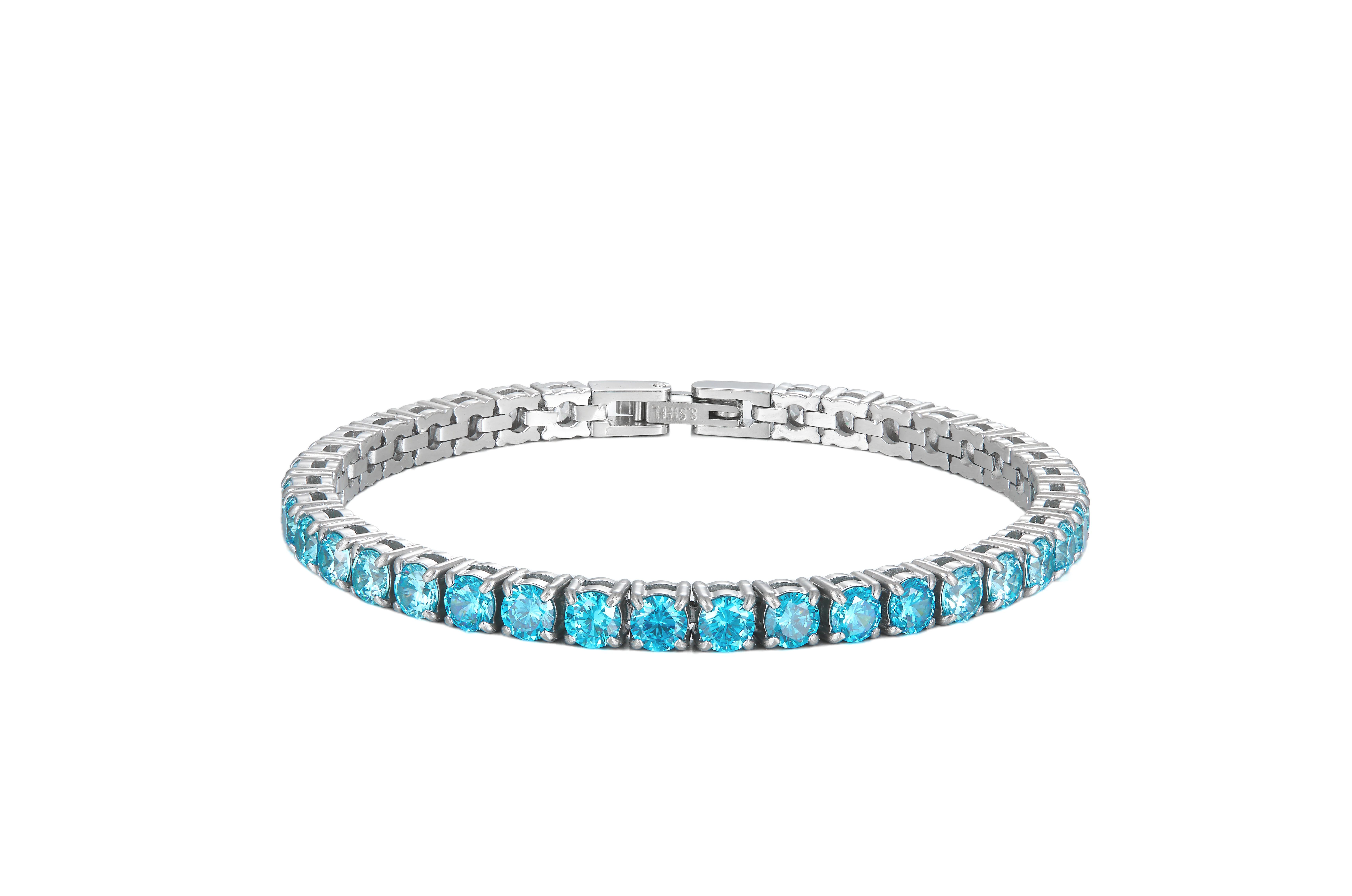 Bracciali Tennis da Donna in Acciaio con Zirconia Cubica (CZ) e Moissanite Placcati Oro 18k Stile Iced Out Catena 4mm 5mm Design alla Moda