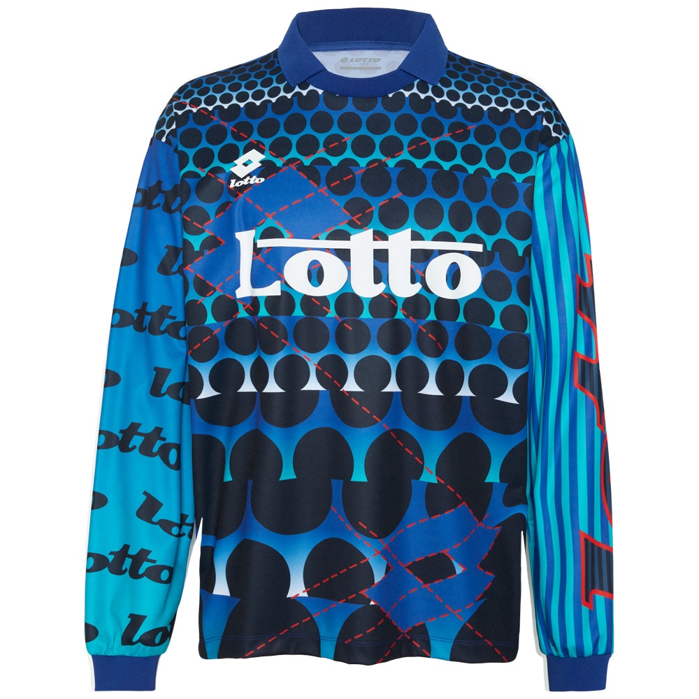 Fußballtrikot LOTTO, Herren, Gr. L (52/54), surf the web, 100% Polyester, mehrfarbig, Rundhals, Flachstrickbündchen, Trikots Fußballtrikot, - im Retrodesign (Calcio '93) Image