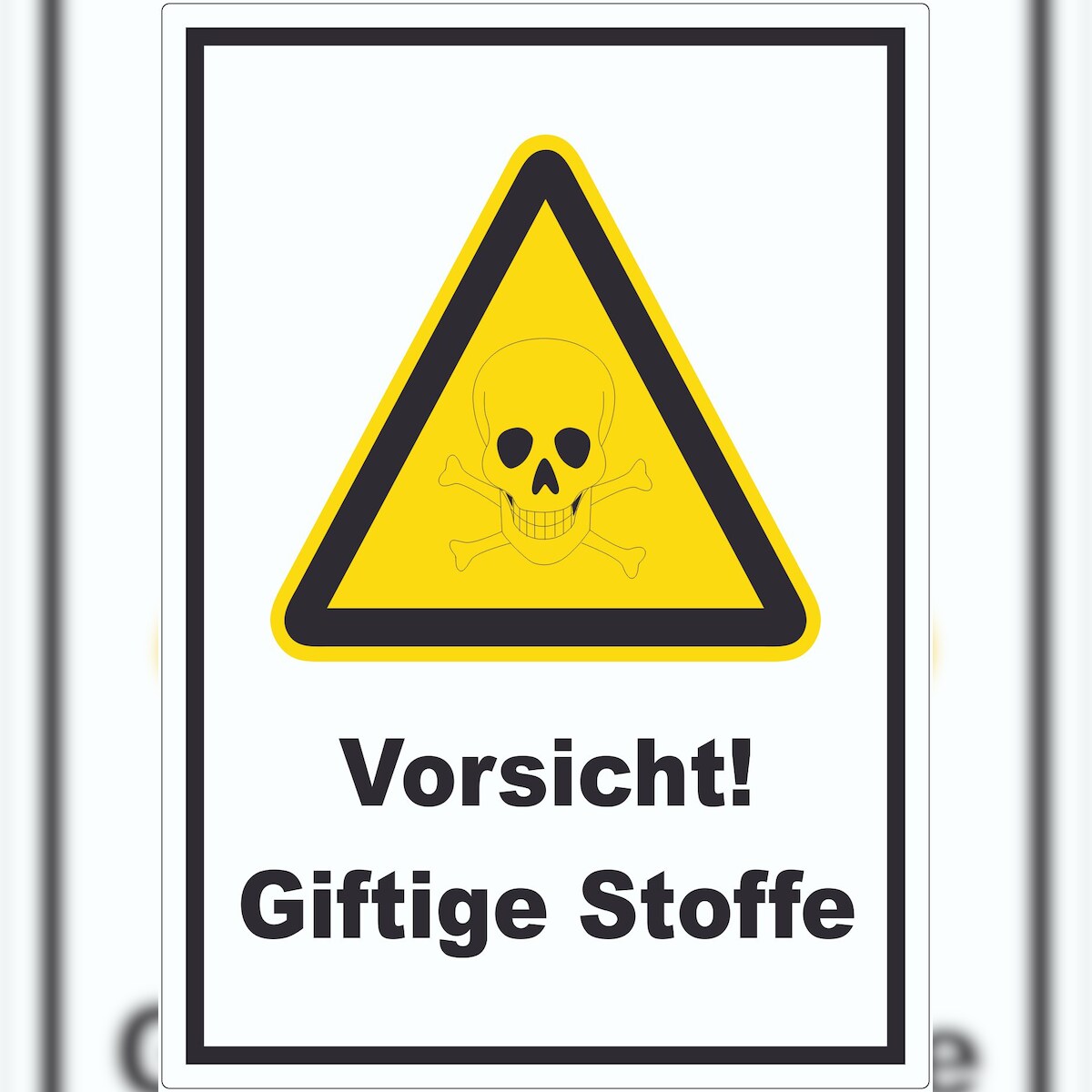 HB-Druck Vorsicht Giftige Stoffe Aufkleber A9 (37x52mm) Image