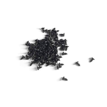 Small Screw Antique Style Finish Wood Screws for Fastening Plank Plastic Materials or Resin Plywood 45Â° Flat Head Phillips Drive 100pcs (2.5Ã—6mm 0.1Ã—0.23inch Black)