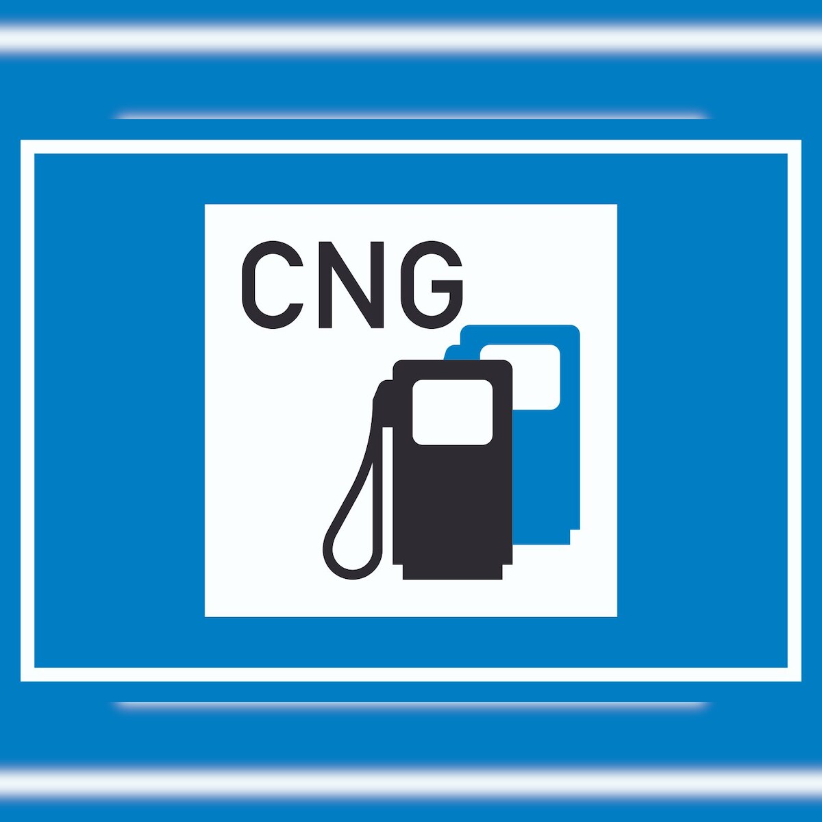 HB-Druck Tankstelle mit Erdgas Symbol Schild A6 Rückseite selbstklebend Image